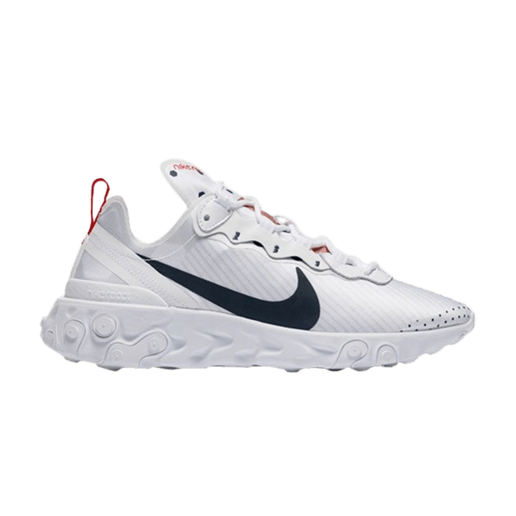 Nike Wmns React Element 55 Premium 'Unité Totale' — White/Midnight Navy