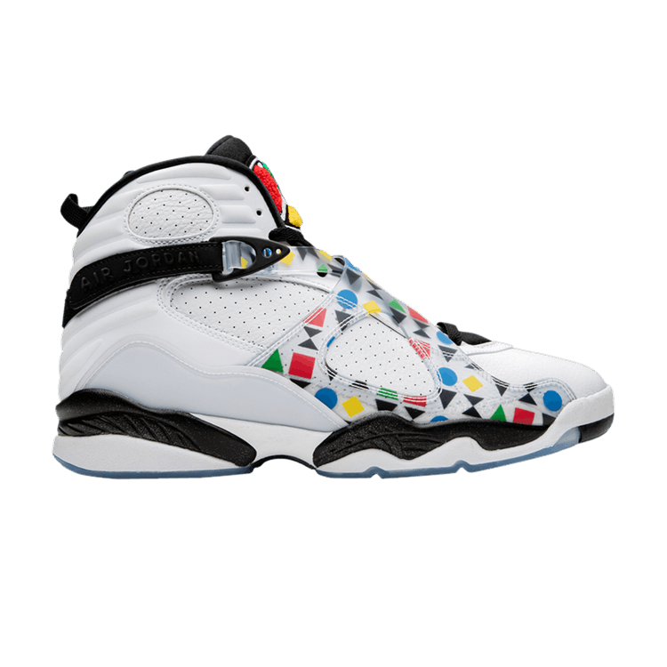 Air Jordan 8 Retro 'Quai 54' — White/White/Black/Multi-Color