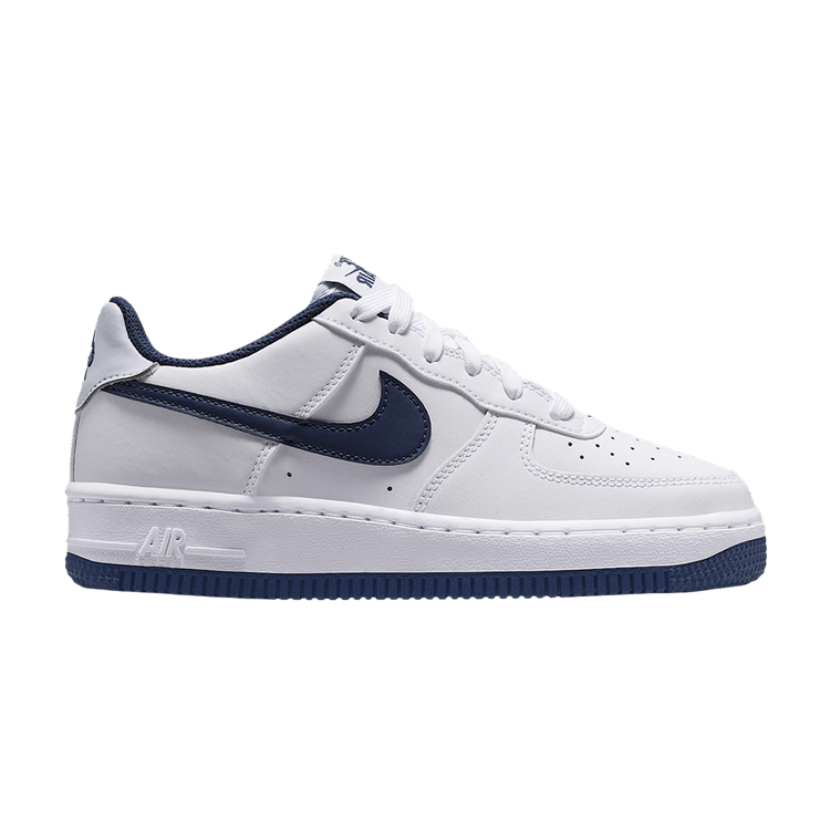 Nike Air Force 1 GS 'White Midnight Navy' — White/Football Grey/Midnight Navy (CT3839 111)
