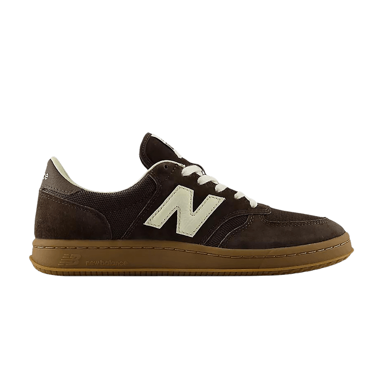 Auralee x New Balance T500 'Java' — Java/White Asparagus