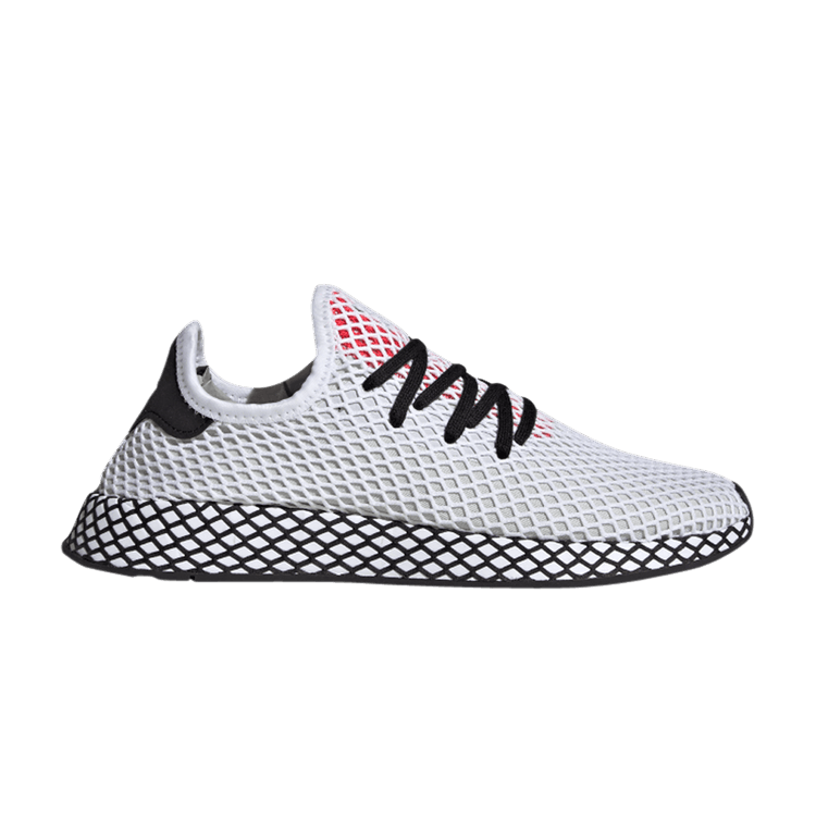 Adidas Deerupt Runner 'Cloud White Red' — Cloud White/Core Black/Shock Red