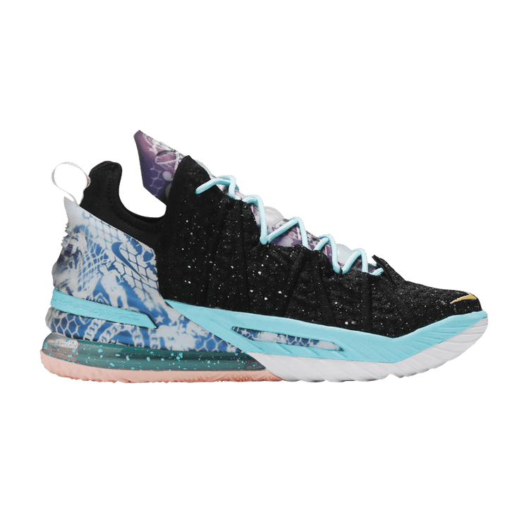 Nike LeBron 18 EP 'Reflections' — Black/Bleached Aqua/Topaz Gold/Dark Teal