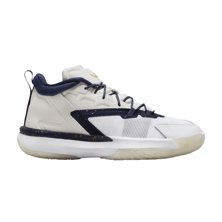 Air Jordan Zion 1 PS 'Pelicans' — Fossil/White/Metallic Gold/Midnight Navy