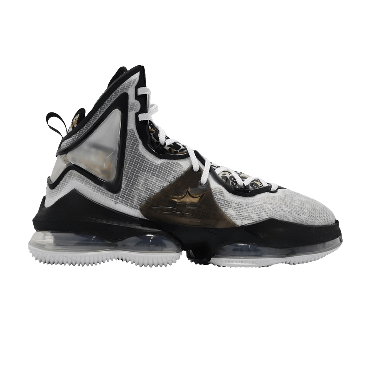 Nike LeBron 19 EP 'Leopard' — White/Metallic Gold/Black