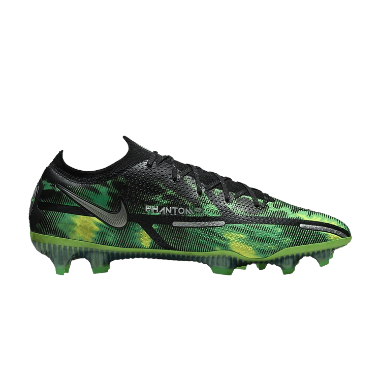 Nike Phantom GT2 Elite FG 'Shockwave' — Black/Metallic Platinum