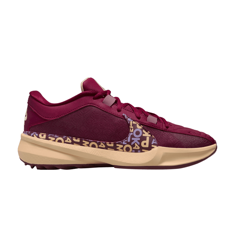 Nike Zoom Freak 5 'Alphabet Bros' — Noble Red/Ice Peach/Desert Berry