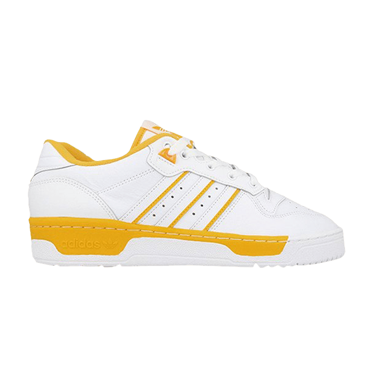 Adidas Rivalry Low 'White Active Gold' — Cloud White/Cloud White/Active Gold