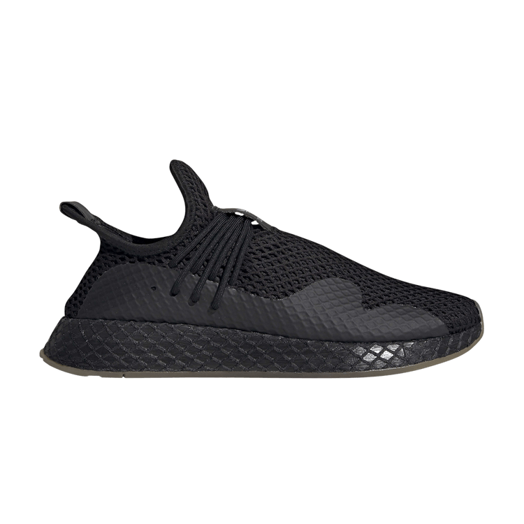 Adidas Deerupt S 'Black Gum' — Core Black/Core Black/Gum