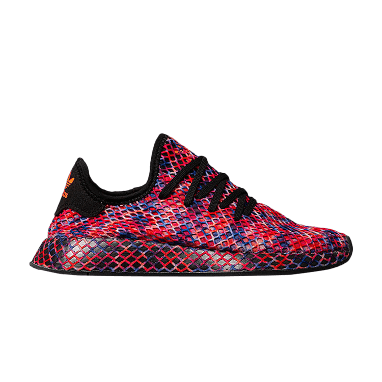 Adidas Deerupt 'Spray Paint' — Core Black/Core Black/Solar Red