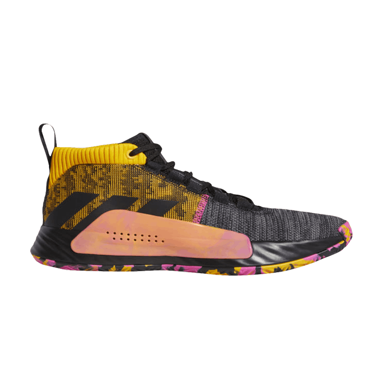 Adidas Dame 5 'Core Black Shock Pink' — Core Black/Active Gold/Shock Pink
