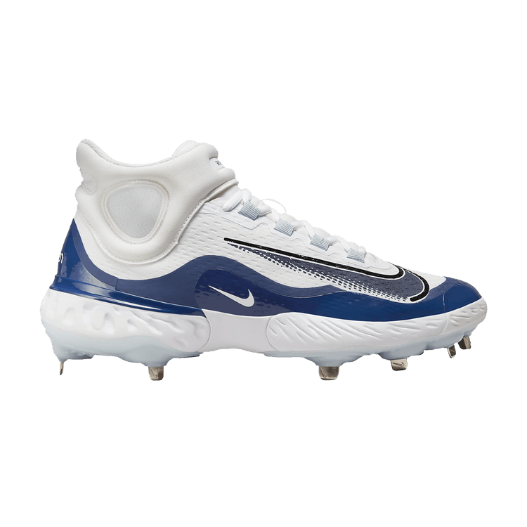 Nike Alpha Huarache Elite 4 Mid 'White Midnight Navy' — White/Pure Platinum/Blue Tint/Midnight Navy