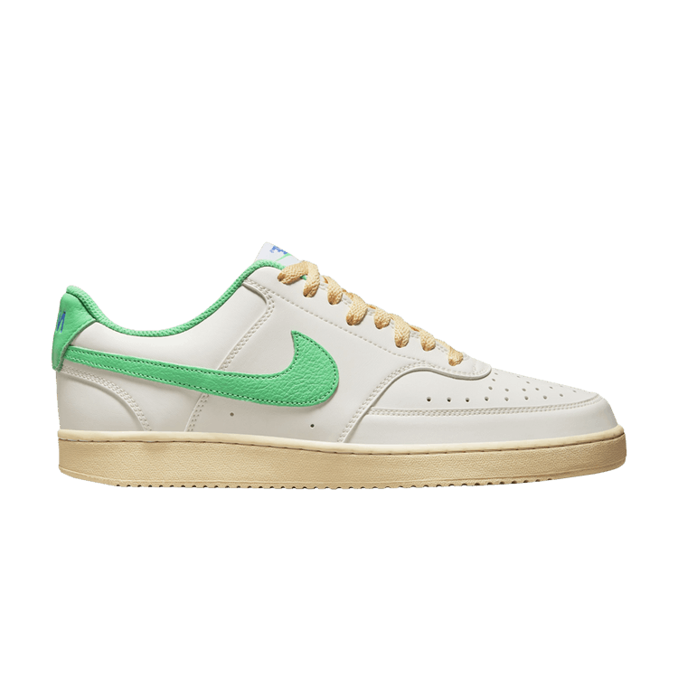 Nike Court Vision Low 'Sail Electric Algae' — Sail/Pale Vanilla/Medium Blue/Electric Algae