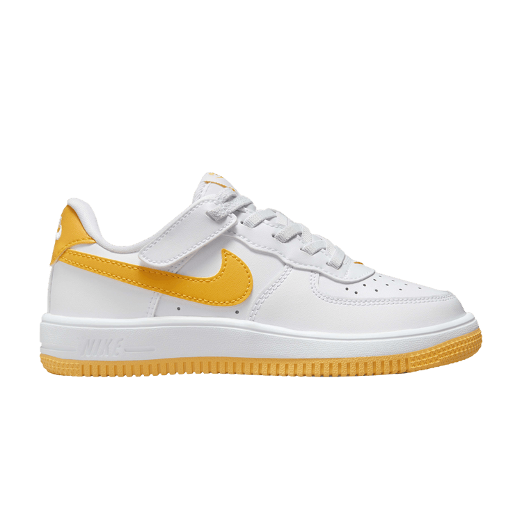 Nike Force 1 Low EasyOn PS 'White University Gold' — White/White/University Gold
