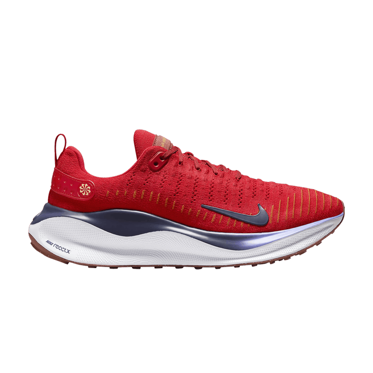Nike ReactX Infinity Run 4 Extra Wide 'University Red Midnight Navy' — University Red/Campfire Orange/Rugged Orange/Midnight Navy