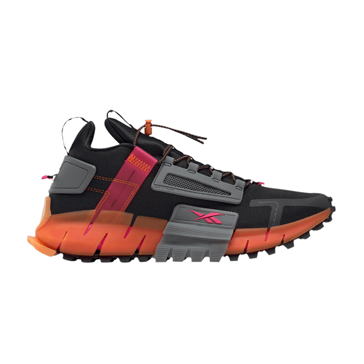 Reebok Zig Kinetica Edge 'Black High Vis Orange' — Black/Proud Pink/High Vis Orange