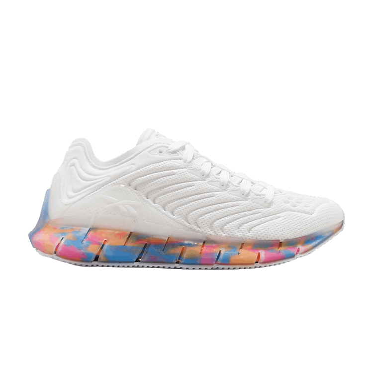 Reebok Wmns Zig Kinetica 'White Blue Pink' — Horizon Blue/High Vis Orange/Proud Pink