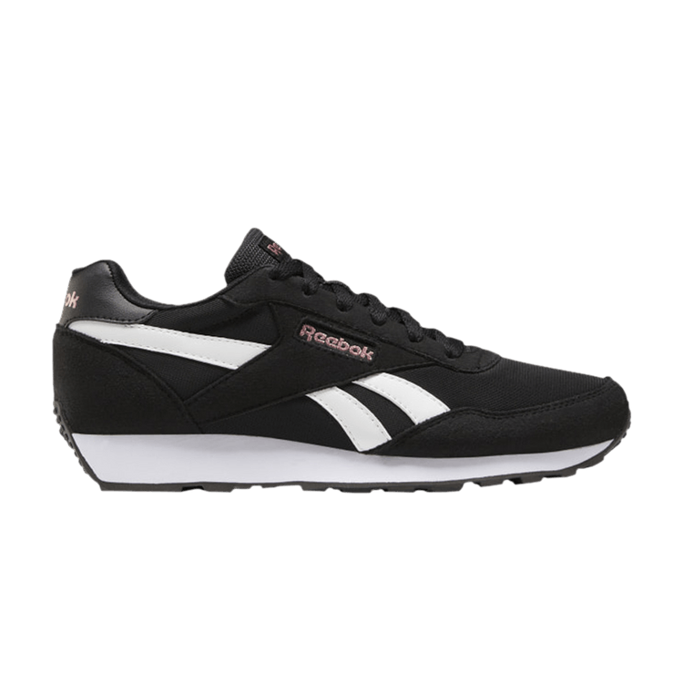 Reebok Wmns Rewind Run 'Black White' — Core Black/White/Blush Metal