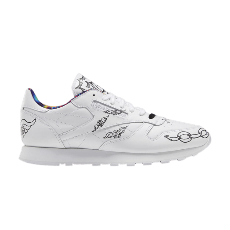 Reebok Classic Leather 'International Peace Day' — White/Black/White