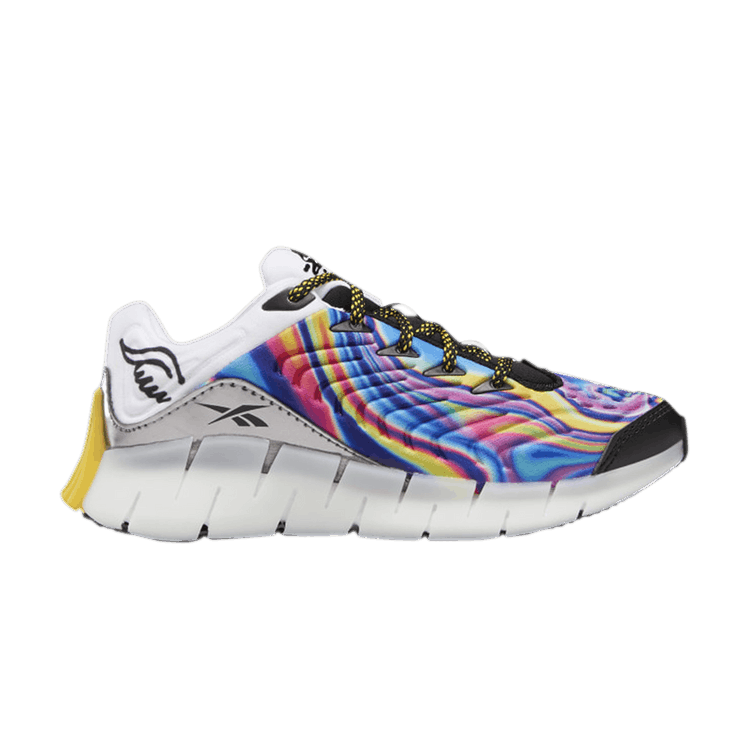 Reebok Zig Kinetica J 'International Peace Day' — White/Black/White