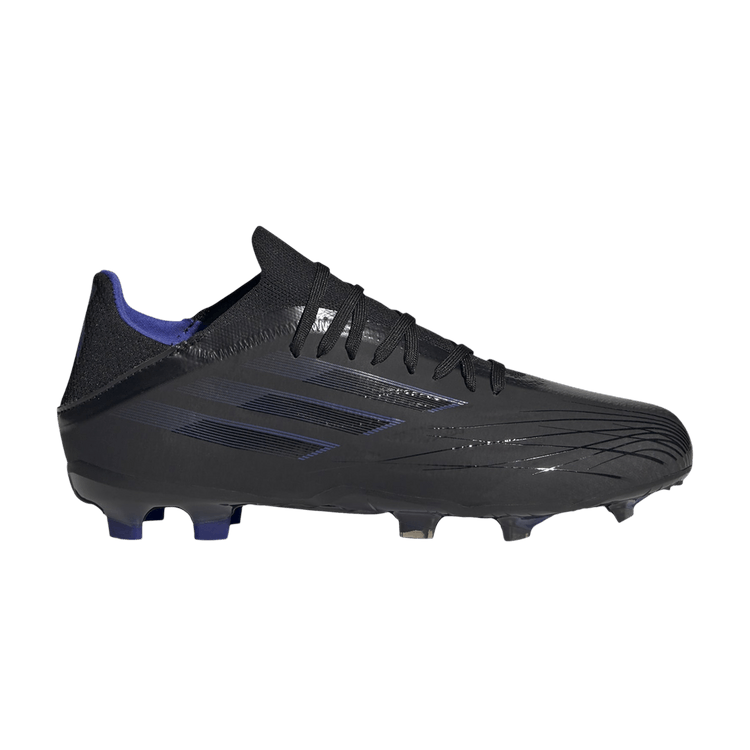 Adidas X Speedflow.1 FG J 'Black Sonic Ink' — Core Black/Sonic Ink/Solar Yellow