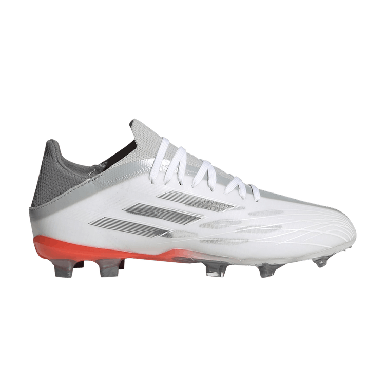 Adidas X Speedflow.1 FG J 'White Solar Red' — Cloud White/Iron Metallic/Solar Red