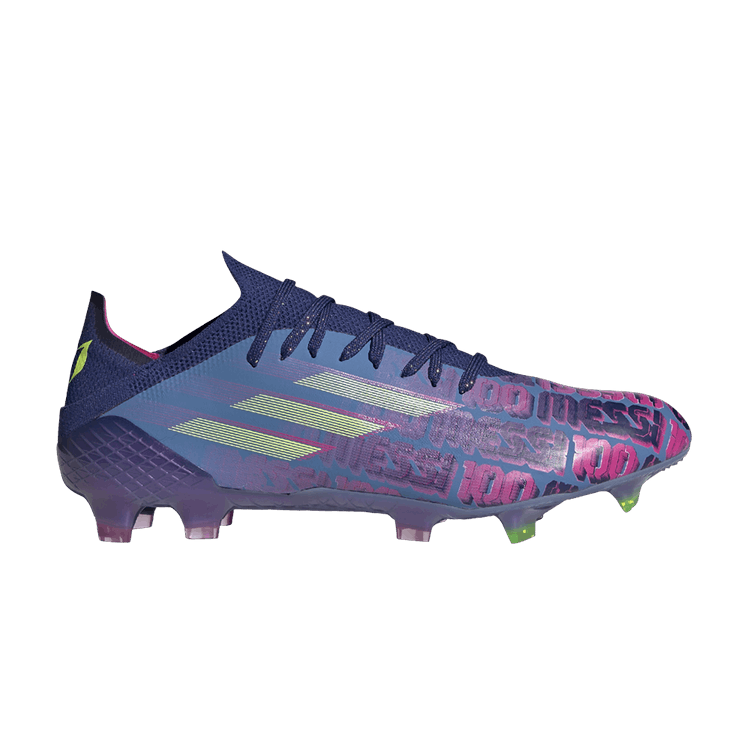 Adidas X Speedflow.1 Messi FG 'Numbersup' — Victory Blue/Shock Pink/Solar Yellow