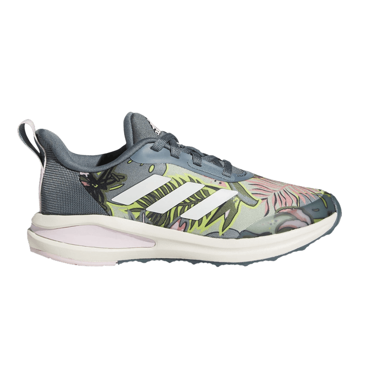 Adidas FortaRun K 'Graphic - Palm Leaves' — Blue Oxide/Chalk White/Halo Green