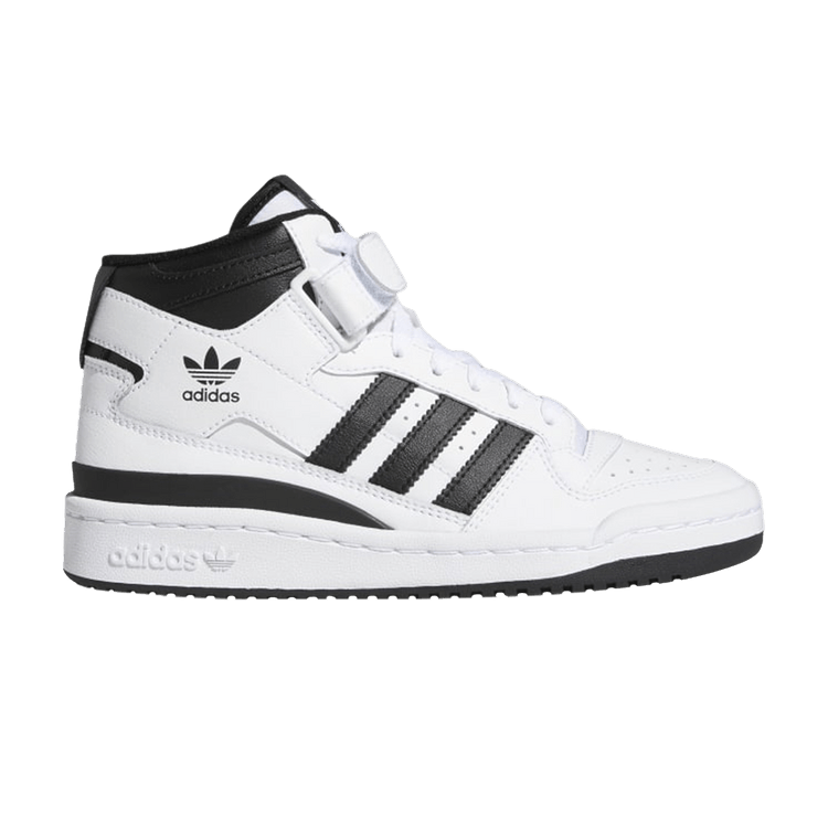 Adidas Forum Mid J 'White Black' — Cloud White/Core Black/Cloud White