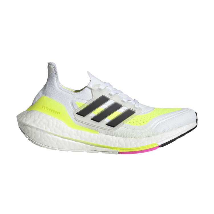adidas UltraBoost 21 J 'White Solar Yellow' — Cloud White/Core Black/Solar Yellow