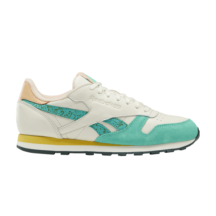 Reebok Classic Leather 'Good Fat' — Classic White/Bright Emerald/Hazy Yellow