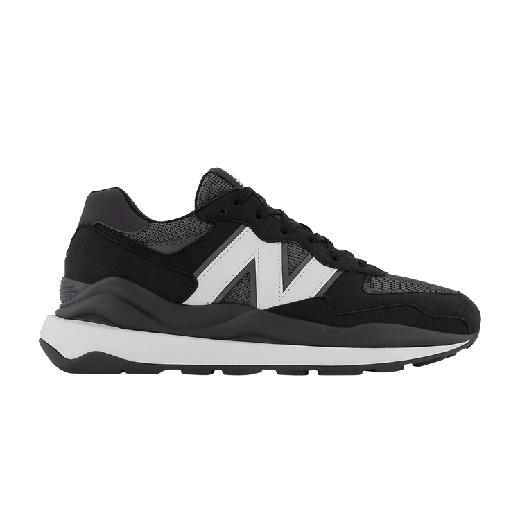New Balance 57/40 Big Kid Wide 'Black White' — Black/White
