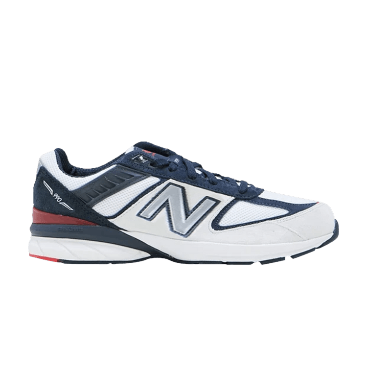 New Balance 990v5 Big Kid 'White Carbon Red' — White/Carbon/Team Red