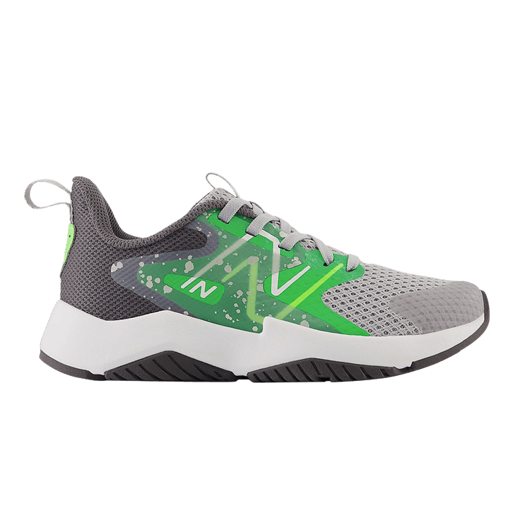 New Balance Rave Run v2 Big Kid 'Raincloud Pixel Green' — Raincloud/Green Punch/Pixel Green