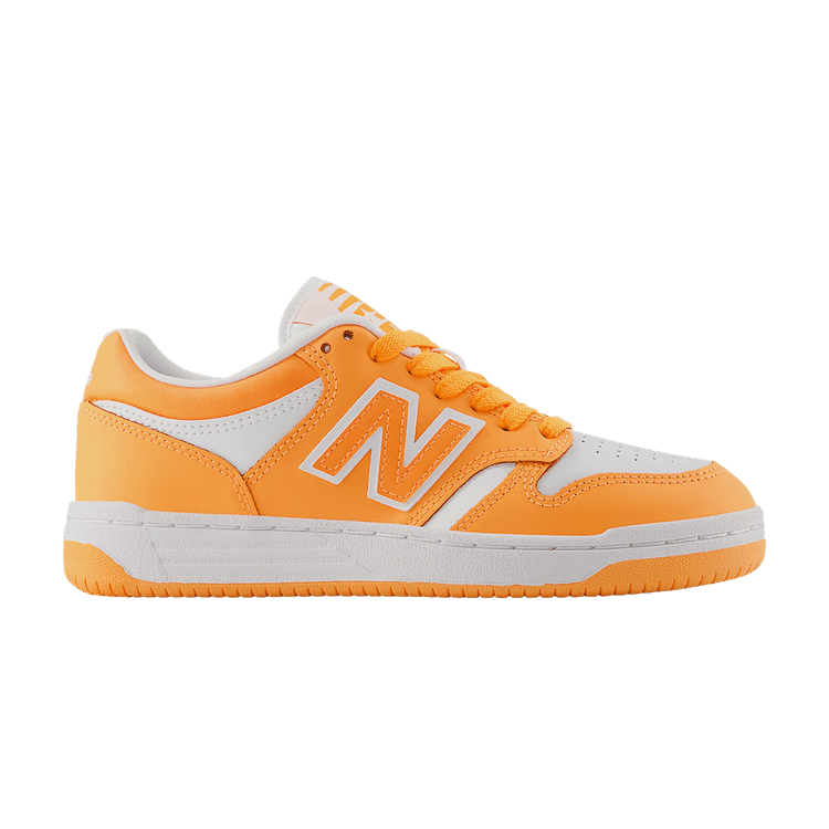 New Balance 480 Big Kid 'Hot Mango' — Hot Mango/White