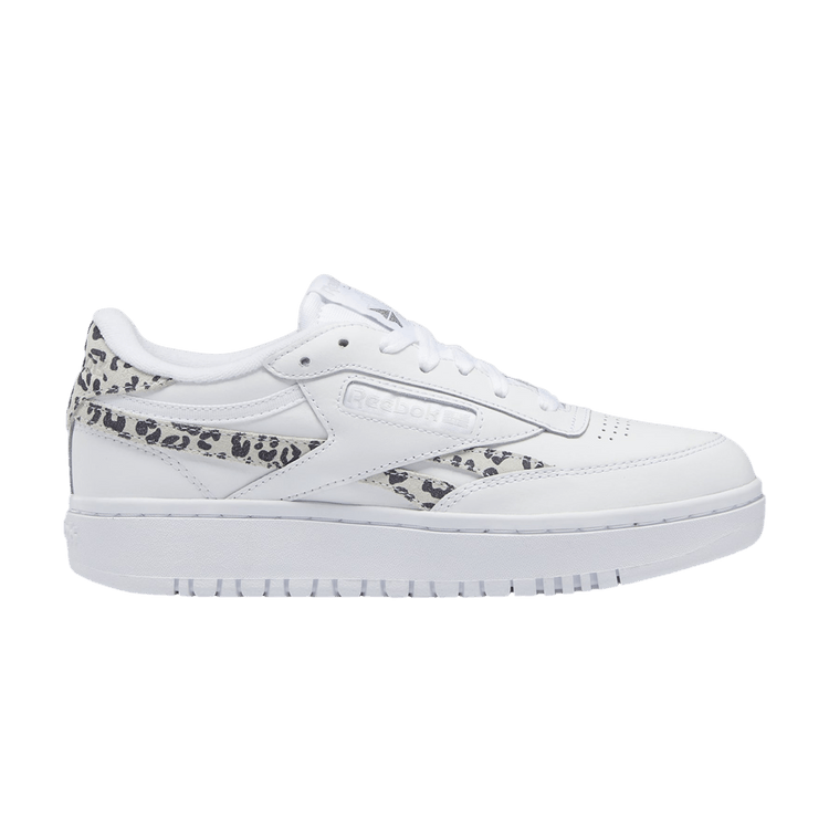 Reebok Wmns Club C Double Revenge 'Leopard' — Footwear White/Core Black/Pure Grey
