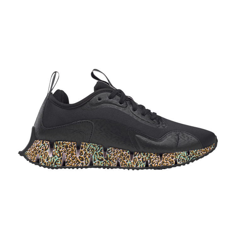 Reebok Wmns Zig Dynamica 'Black Animal Print' — Core Black/Frost Berry/Quartz Met