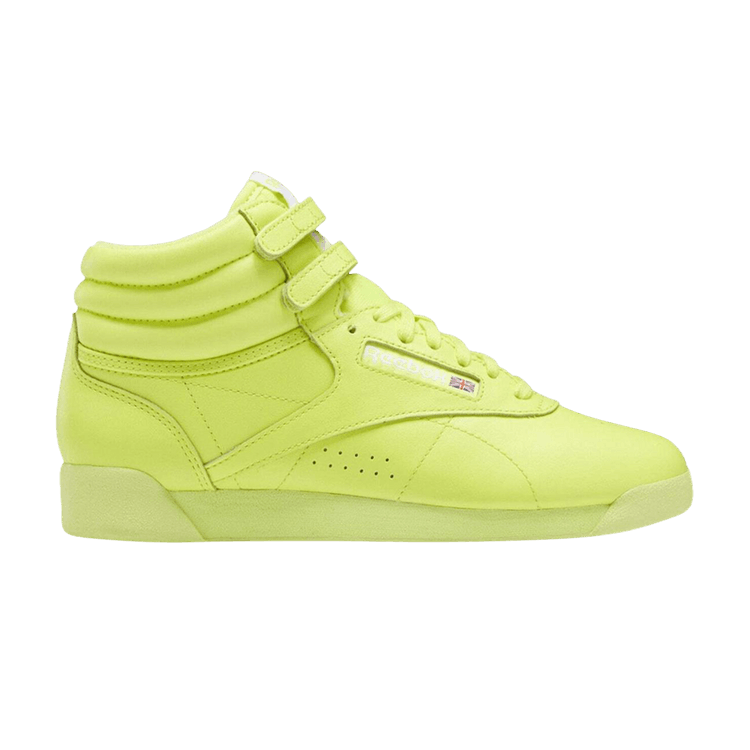 Reebok Wmns Freestyle High 'Solar Acid Yellow' — Solar Acid Yellow/Solar Acid Yellow/Footwear White