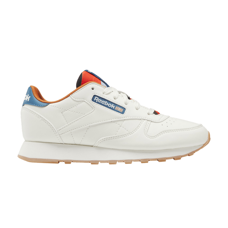 Reebok Classic Leather Big Kid 'Chalk Steely Blue' — Chalk/Chalk/Steely Blue