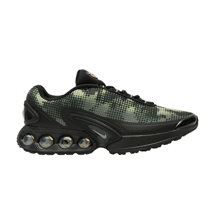 Nike Air Max DN 'Olive Aura Camo' — Black/Metallic Silver/Olive Aura/Sequoia/Vivid Orange