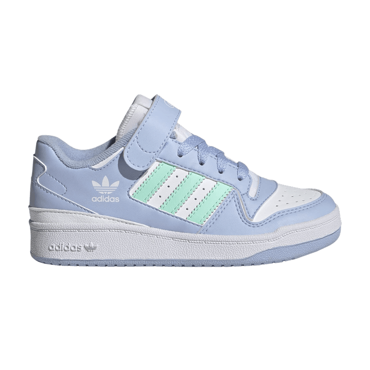 Adidas Forum Low J 'Blue Dawn Easy Green' — Cloud White/Easy Green/Blue Dawn