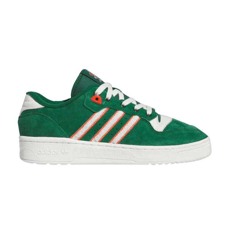 adidas Rivalry Low 'Collegiate Pack - Miami' — Team Dark Green/Cloud White/Collegiate Orange