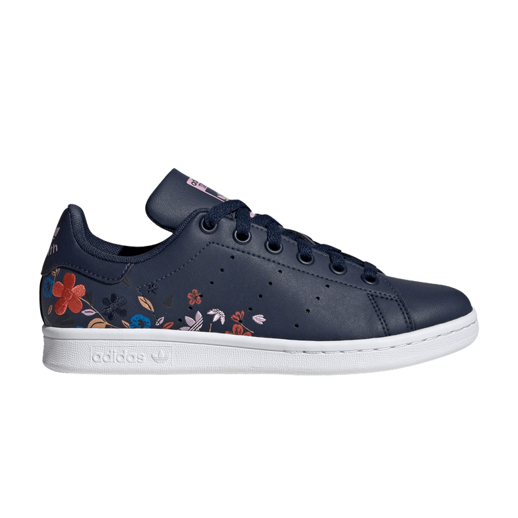 Adidas Stan Smith J 'Night Indigo Floral' — Night Indigo/Bliss Lilac/Cloud White