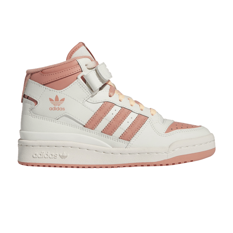 Adidas Forum Mid J 'Off White Wonder Clay' — Off White/Wonder Clay/Acid Orange