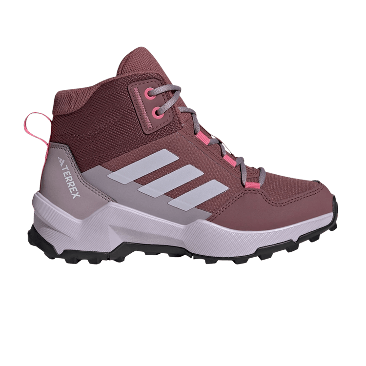Adidas Terrex AX4R Mid K 'Burgundy Silver Dawn' — Burgundy/Silver Dawn/Pink Fusion