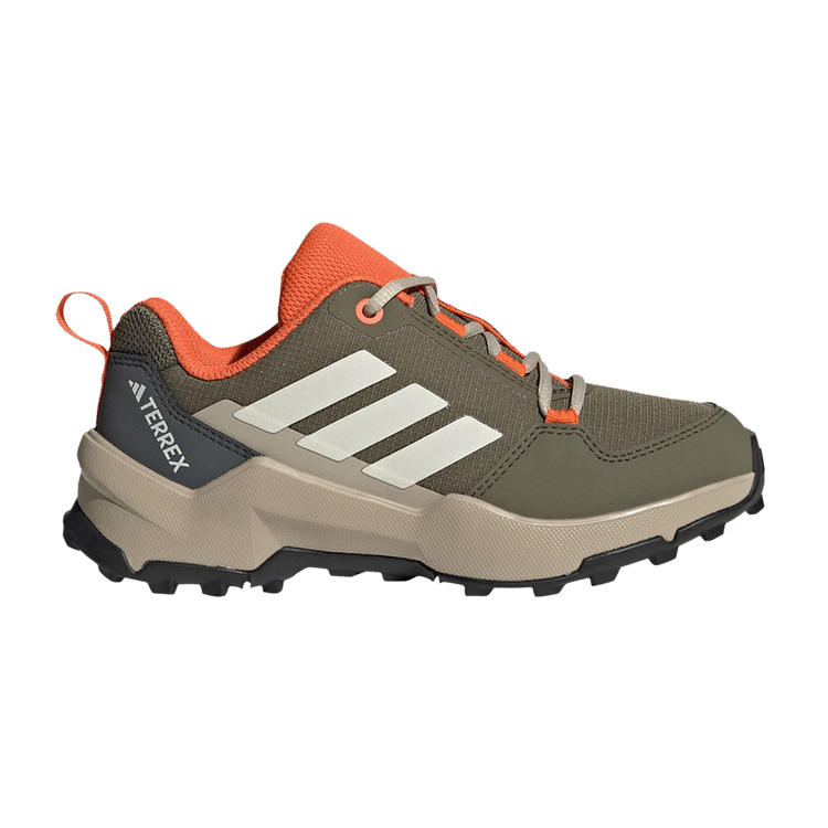 Adidas Terrex AX4R K 'Olive Strata Impact Orange' — Olive Strata/Wonder White/Semi Impact Orange