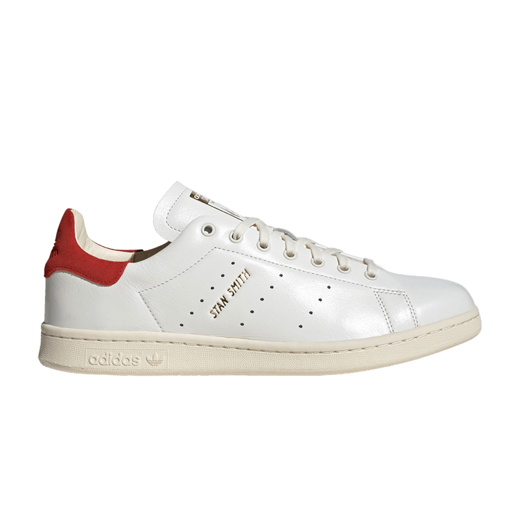 adidas Men's Stan Smith Lux 'White Red' — Cloud White/Cream White/Red