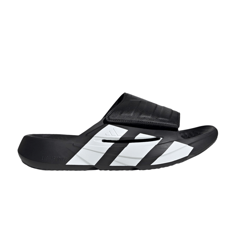 adidas Lightblaze Slide 'Black White' — Core Black/Cloud White/Cloud White