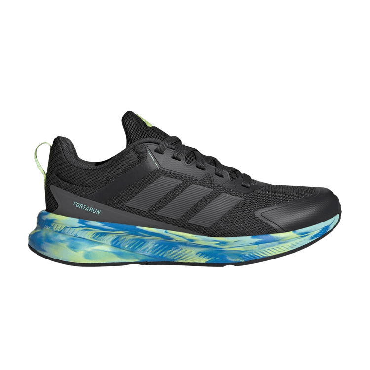 adidas Fortarun 4.0 Big Kid 'Carbon' — Carbon / Grey Six / Semi Flash Aqua