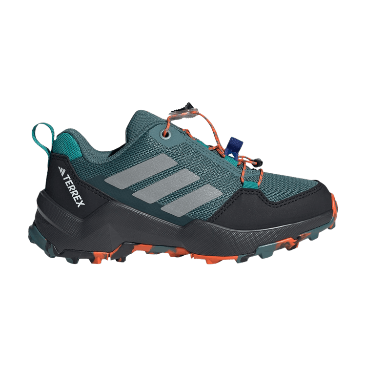 adidas Terrex AX4S K 'Speed Lace - Preloved Teal' — Preloved Teal/Matte Silver/Semi Impact Orange