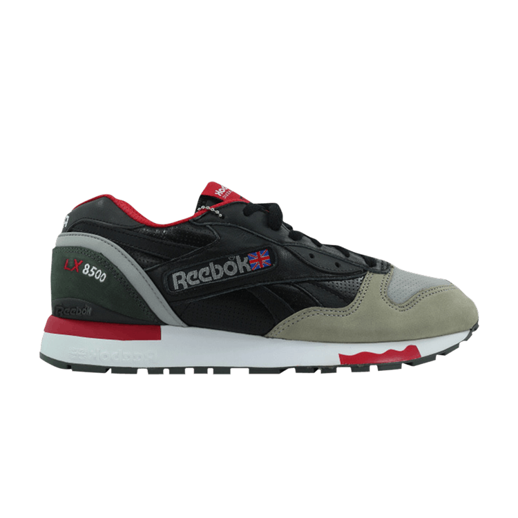 HAL x Reebok LX 8500 Suede — Black/Grey/Red/White
